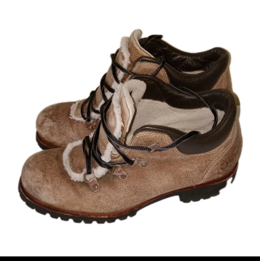 Timberland Earthkeepers Rugged Waterproof Boots Shearling Lined 8